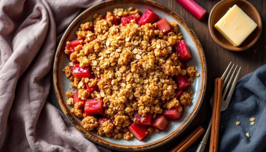 Rhabarber-Crumble aus dem Airfryer: In 15 Minuten fertig und perfekt für den Sonntagskaffee