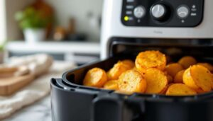Kartoffeln aus dem Airfryer von Philips, nach 25 Minuten knuspriger als aus dem Ofen!